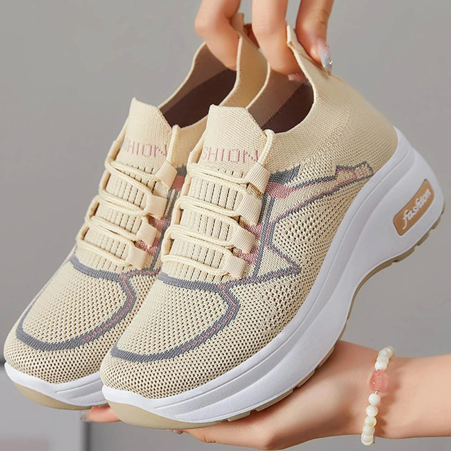 Wash Tennis Shoes In The Washing Machine Sneakers for Women Casual Women's Comfortable & Breathable Mesh Loafers Slip On Sneakers Flat Walking Laces Women Height Increasing Shoes