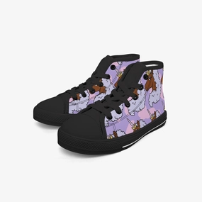Minnie Mouse Snow Boots Afro Royals High-Top Canvas Shoes