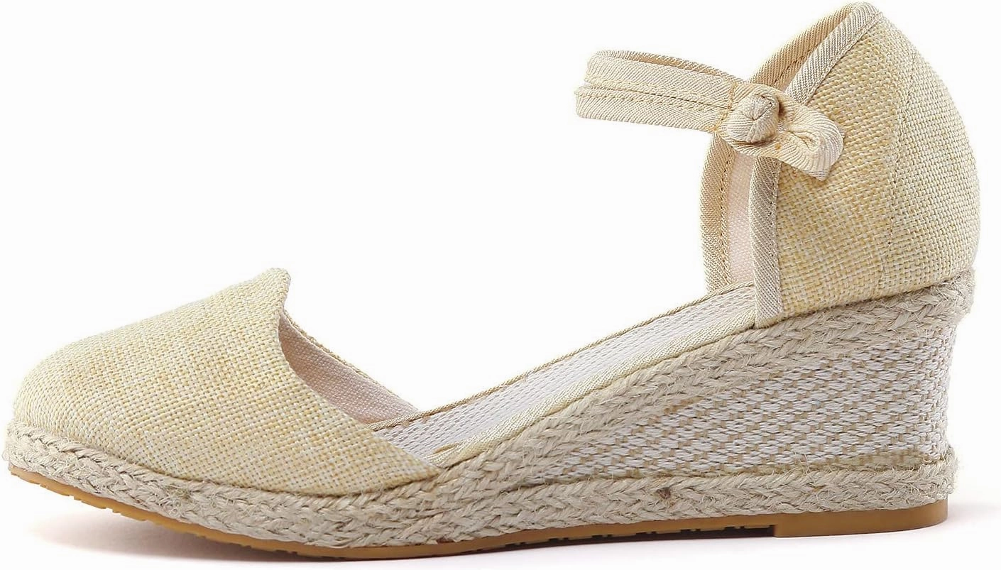 Sandals for Women Dressy Summer Casual Closed Toe Sandals Ankle Strap Closed Toe Espadrilles Wedges Comfortable Wide Width Dress Shoes Sequin Flip Flops