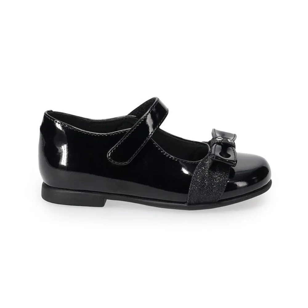 Valencia Imports (Rachel Shoes) Toddler Girls Lil Monica Mary Jane w/ Velcro Strap Black Patent Candies Mary Jane Shoes