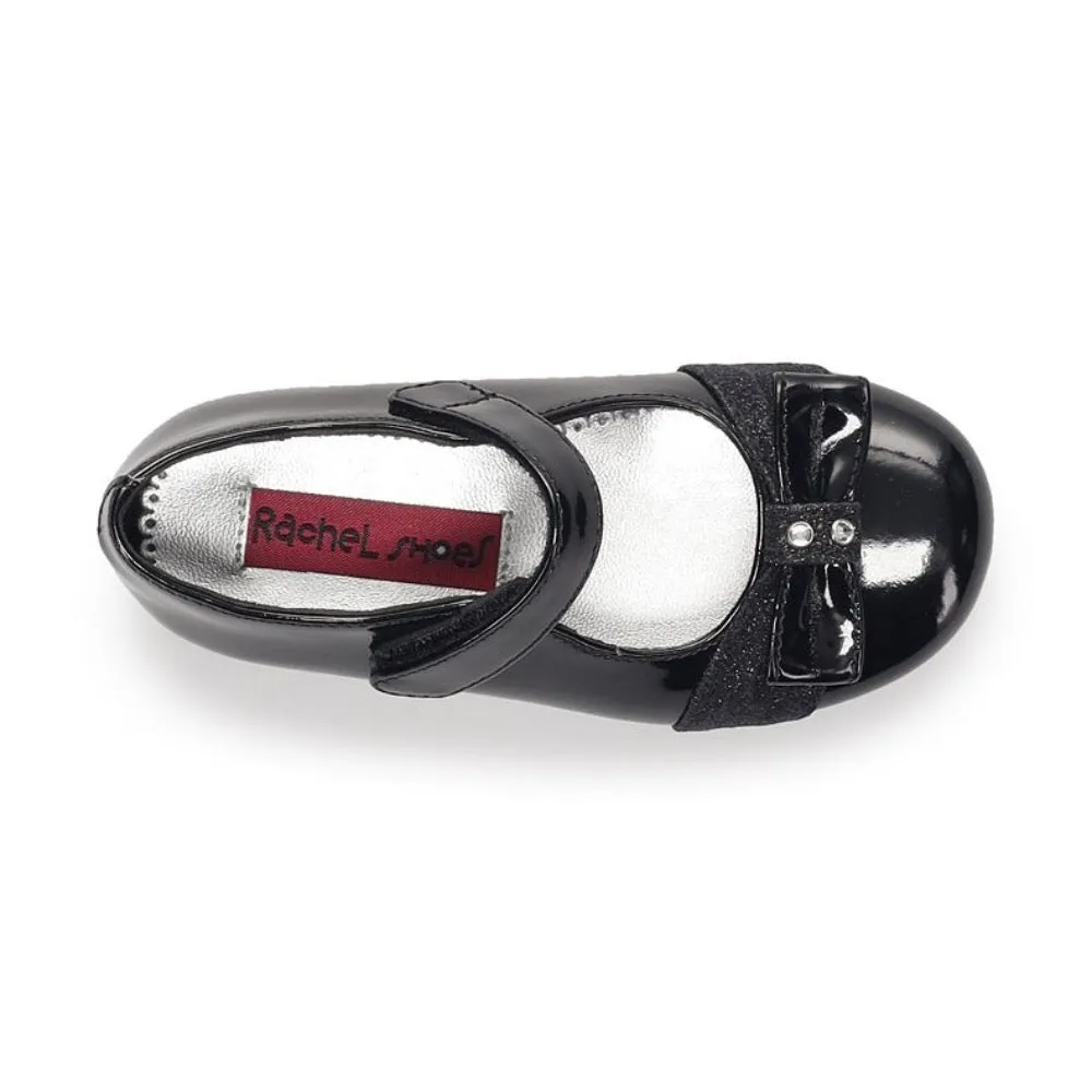 Valencia Imports (Rachel Shoes) Toddler Girls Lil Monica Mary Jane w/ Velcro Strap Black Patent Mary Jane Shoes Size 44