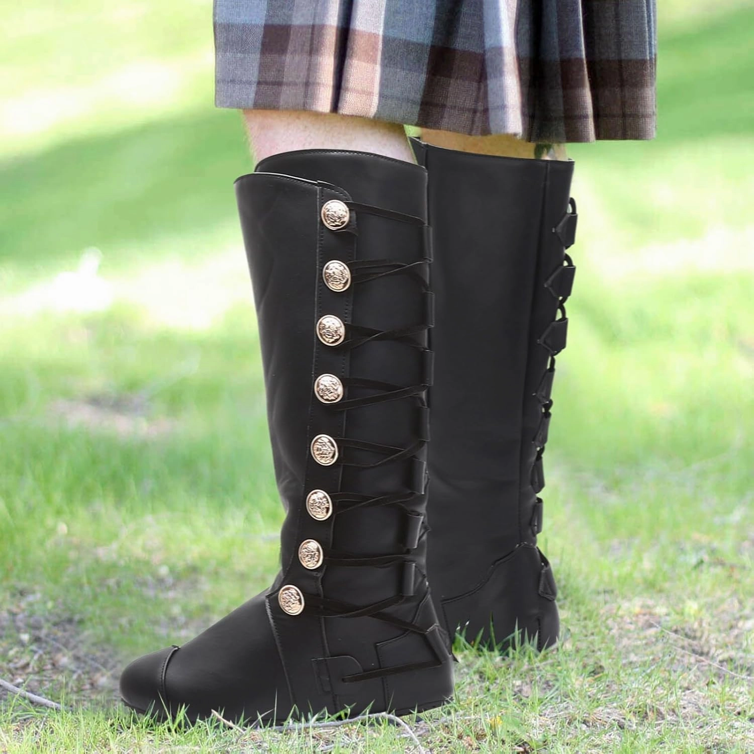 Knee High Boots Combat Boots Womens Fashion Retro Women's Shoes Breathable Chunky High Heels Comfy Side Zipper Boots Shoes Knee High Boots