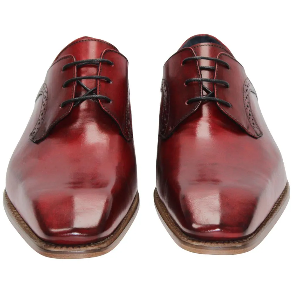 Spada Red Calfskin Leather Oxford | Duca Dress Shoes for Men Used Dress Shoes