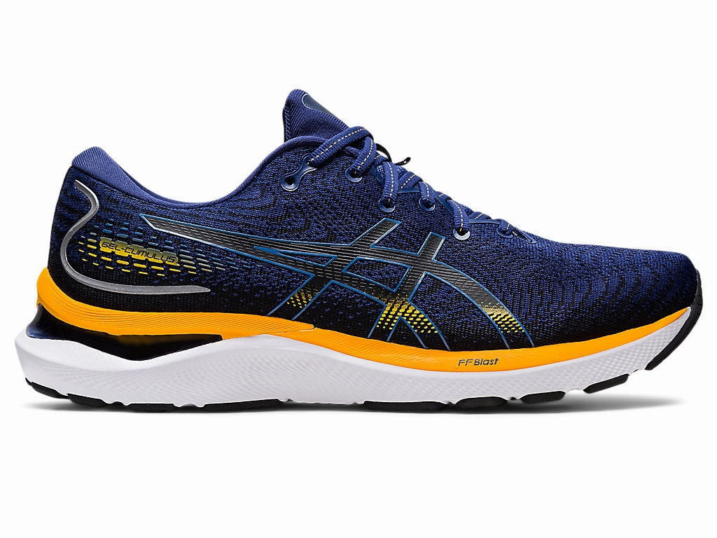 Asics Matcontrol Wrestling Shoes Men's Asics Gel-Cumulus 24, Deep Ocean/Amber, 12 D Medium