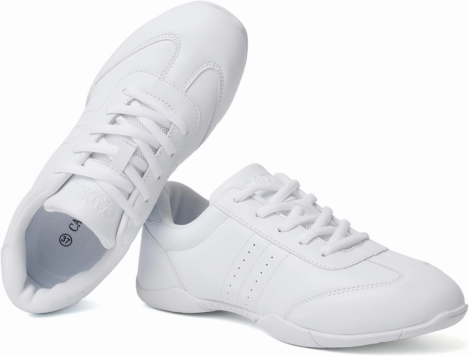 CADIDL Cheer Shoes for Women White Cheerleading Athletic Dance Shoes Girls Flats Tennis Walking Sneakers Best Training Shoes For Track Sprinters