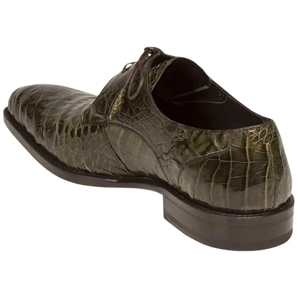 Dress And Navy Shoes Mezlan of Spain Genuine Crocodile Skin Olive Derby Shoes ANDERSON (USA Men Size)
