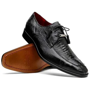 Andretti Black Mens Genuine Ostrich Leg Dress Derby | Marco Di Milano Totes Dress Shoe Covers