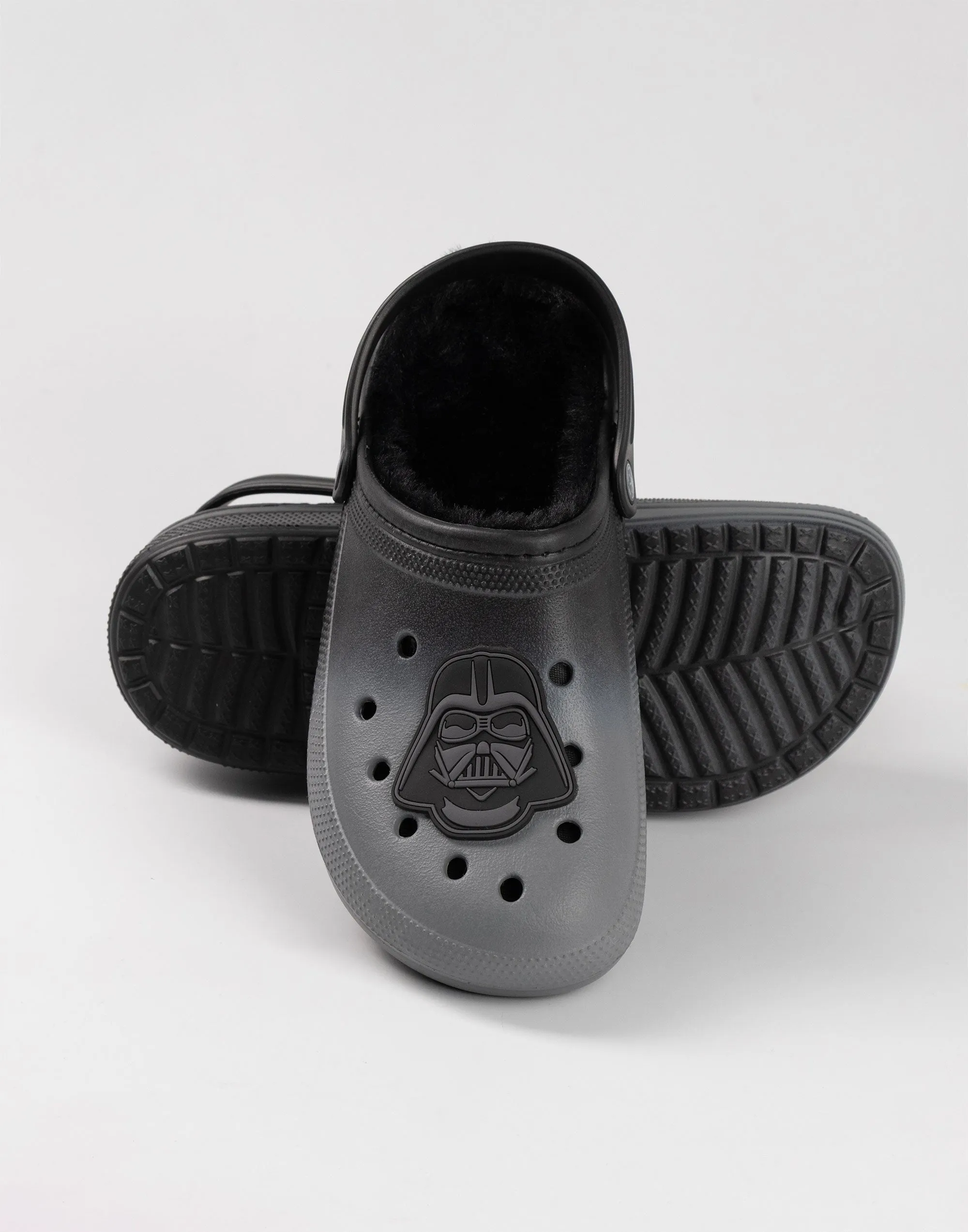 Scandinavian Shoes Clogs Star Wars Darth Vader Mens Black Fur Lined Clogs
