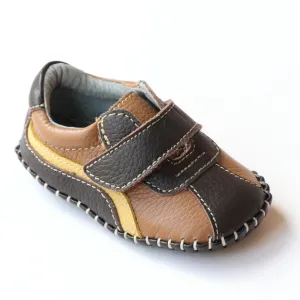 L'Amour Infant Boys 3009 Brown Leather Tennis Sneakers Tennis Shoes Air