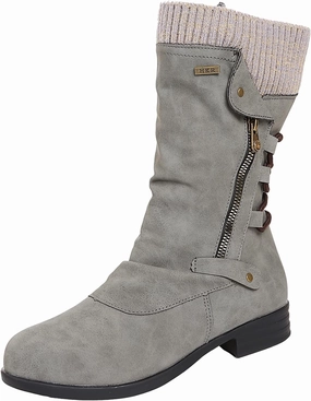 Sava Combat Boot Boots For Women Retro Knit Elastic Ankle Western Cowboy Boots Zipper Chunky Heel Strappy Mid-Calf Boots