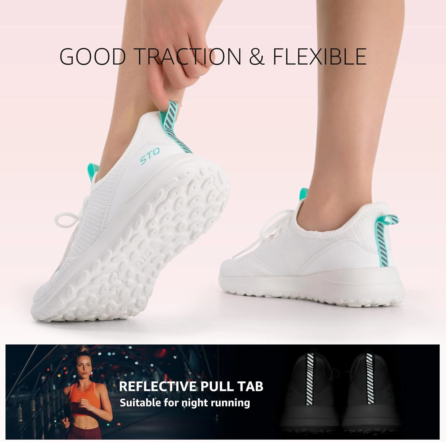 STQ Womens Slip On Sneakers Tennis Walking Orthopedic Shoes Breathable Athletic Gym Workout Cross Training Sneakers Under Armour Project Rock 4 Training Shoes