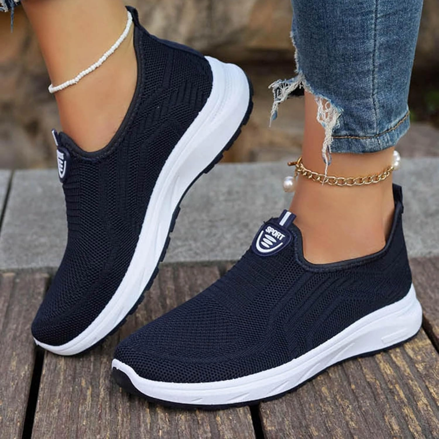Winter Shoes Slip On Loafers for Women Casual Women's Comfortable Lightweight Loafers Slip On Sneakers Flat Platform Sandals Women