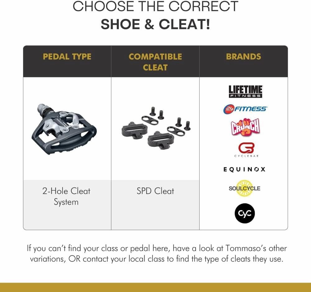 Cycling Size 7 Tommaso Pista 100 SPD & Peloton Shoes for Women—Ready to Ride with Peloton Delta Cleat or SPD Cleats for Road Bicycles & Various Indoor Bikes—Explore Vareity Cycling Shoes & Bike Accessories