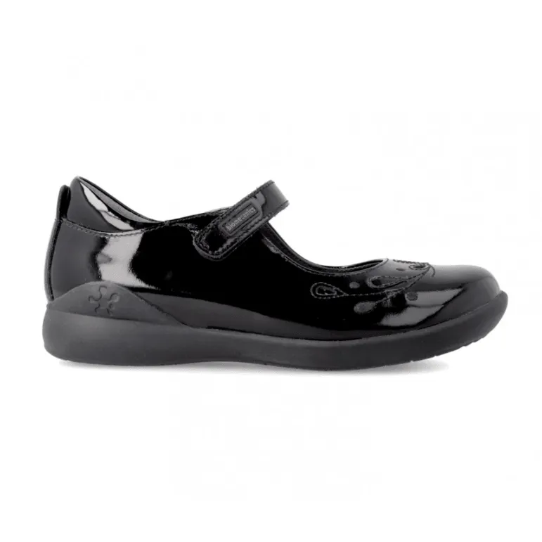 Thom Mcan Abbey T-strap Mary Jane Shoe Biomecanics Girls School Shoe 221280-C Black Patent