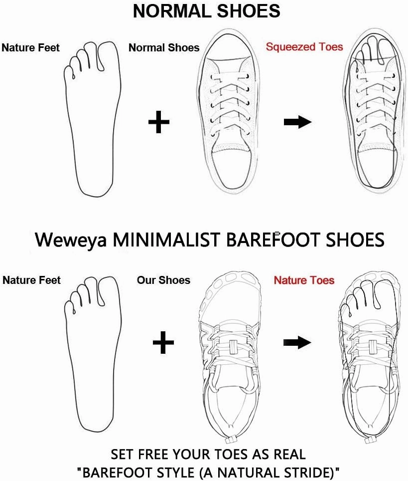 Weweya Barefoot Shoes for Women Minimalist Running Cross Training Shoe Cross Training Shoes For Wide Feet