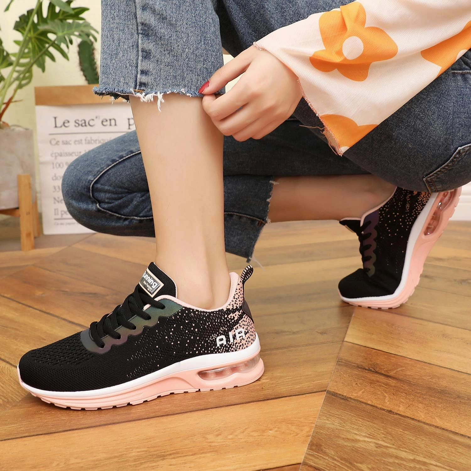 Dannto Women's Lightweight Walking Sneakers Air Cushion Tennis Athletic Running Fashion Sport Shoes for Girls Cross Trainer Shoes Sale