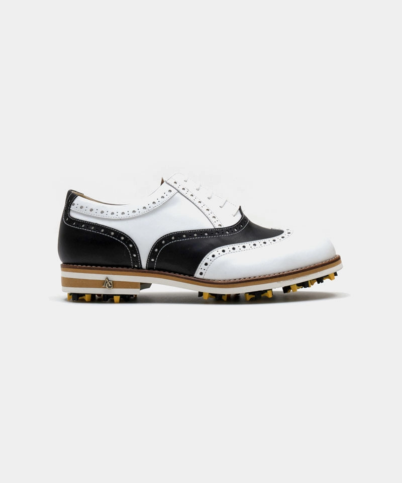 ALL CLASSIC Golf Noble Wingtip Classic Golf Shoes - White Toe Inexpensive Golf Shoes