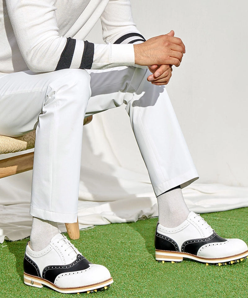 ALL CLASSIC Golf Noble Wingtip Classic Golf Shoes - White Toe Golf Shoe Golf Air