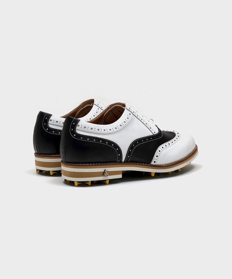 Mid Top Golf Shoes ALL CLASSIC Golf Noble Wingtip Classic Golf Shoes - White Toe