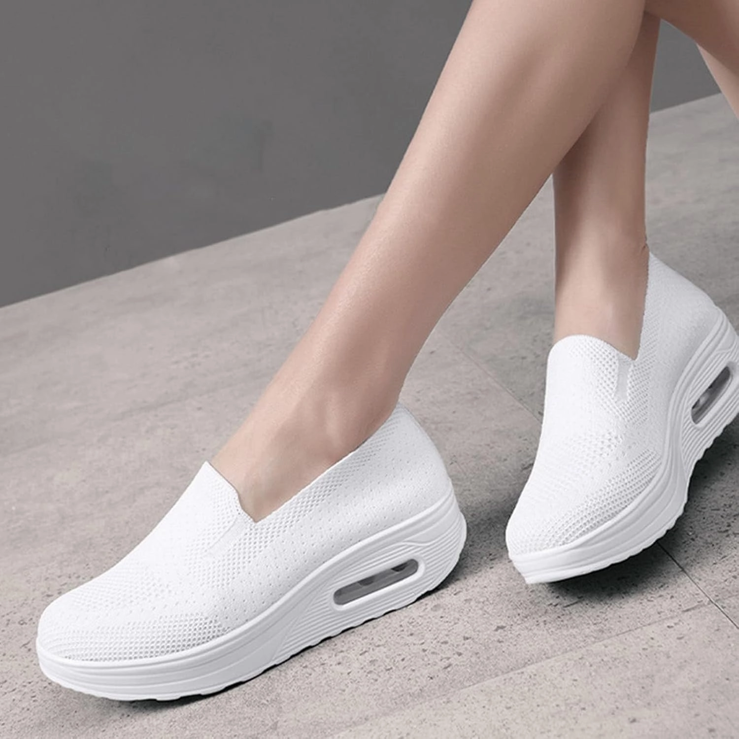 Women's Orthopedic Sneakers Diabetic Casual Walking Wide Shoes Air Cushion Slip on Shoe Breathable Jogging Running Tennis Shoes Mesh Arch Support Lightweight Soft Sneakers Men Wide Tennis Shoes