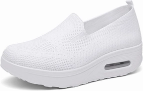 Tennis Shoe Trends Women's Orthopedic Sneakers Diabetic Casual Walking Wide Shoes Air Cushion Slip on Shoe Breathable Jogging Running Tennis Shoes Mesh Arch Support Lightweight Soft Sneakers