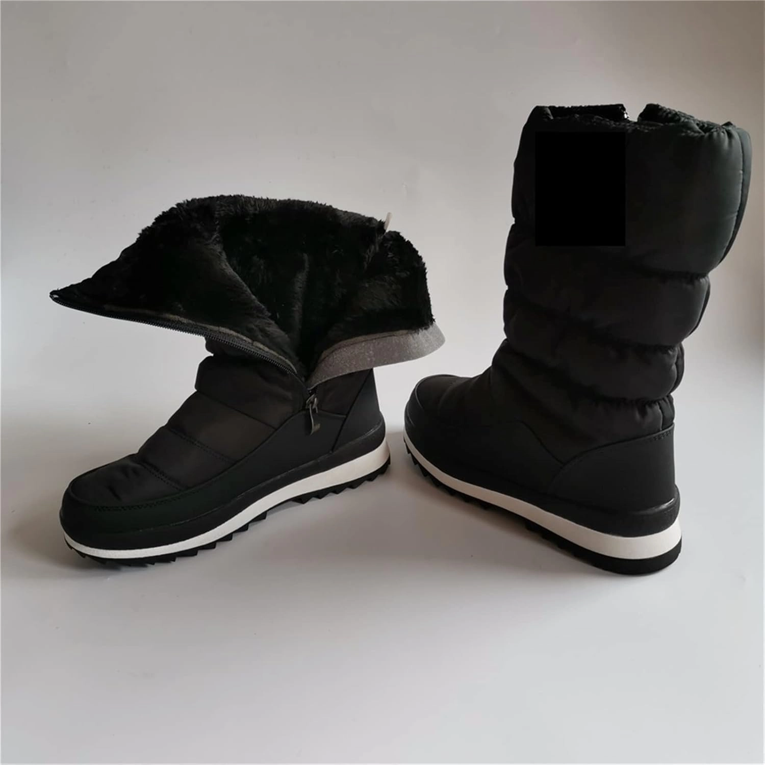 Non Marking Badminton Shoes Womens Boots Flat shoes, plush snow boots, women's winter shoes, round head, small and medium leg boots, thermal insulation