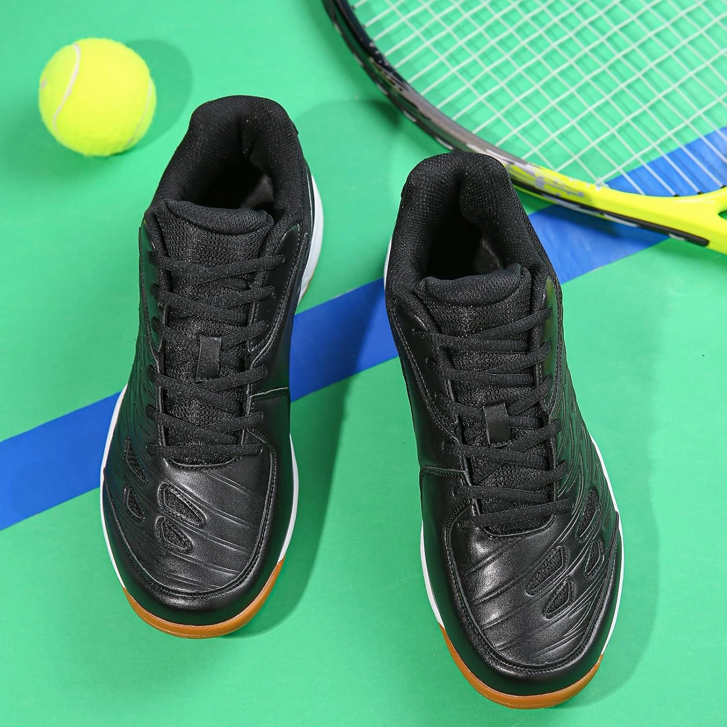 Lightweight Tennis and Pickleball Court Shoes - Versatile Indoor/Outdoor Sneakers for Badminton with Arch Support for Enhanced Comfort and Performance Badminton Shoes Power Cushion 65