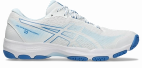 Asics Womens Gel Netburner Academy 10 - White/Light Blue Asics Shoes Gel Nimbus 9