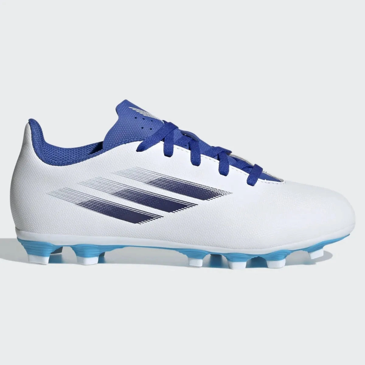 Customize Your Own Cleats Soccer adidas Kids X Speedflow .4 FxG - White-Indigo-Sky Rush