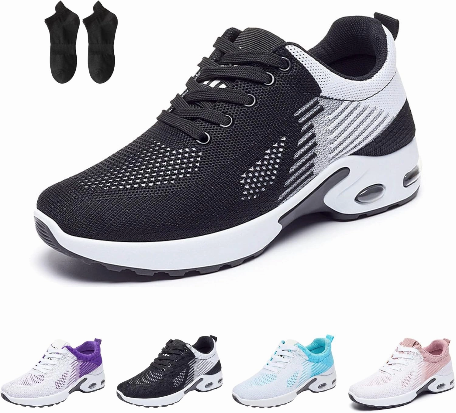 Hundred Raze Pro Badminton Shoes Musabela Orthopedic Shoes for Women, Women Non Slip Walking Sneakers Athletic Running Shoes Mesh Air Cushion Sneakers