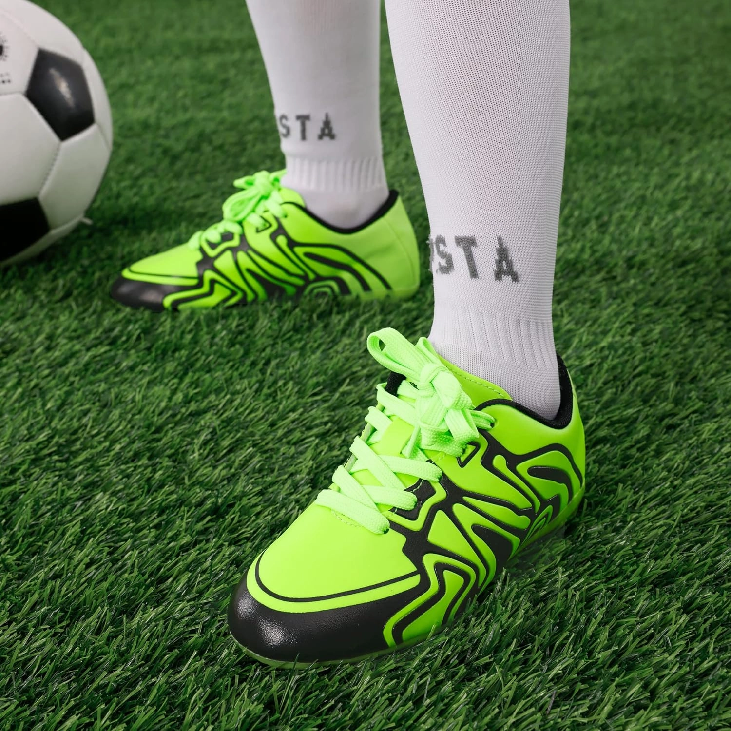 DREAM PAIRS Boys Girls Soccer Cleats Youth Firm Groud Baseball Cleats Sport Athletic Outdoor Trainning Football Shoes for Little/Big Kid Two Different Colored Soccer Cleats