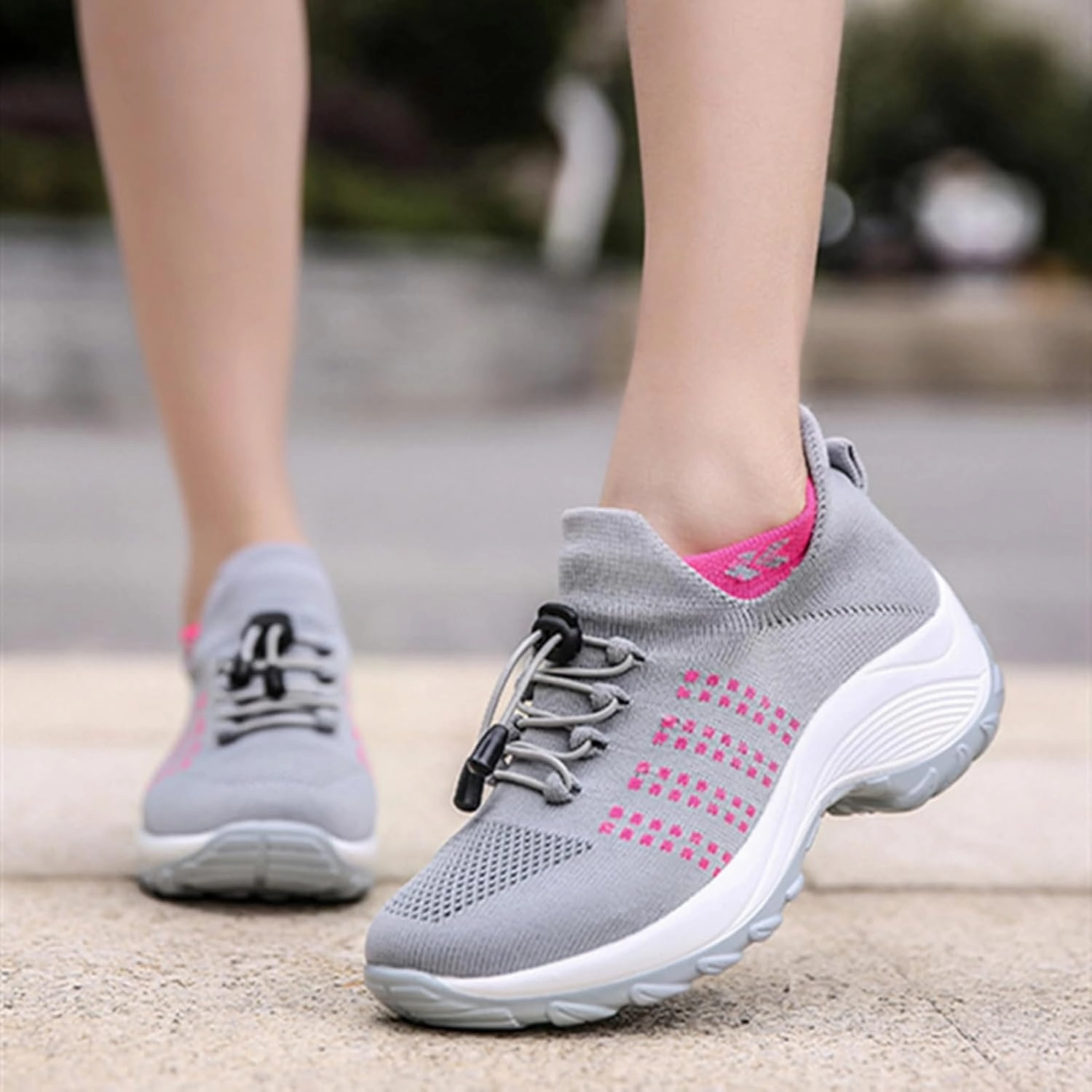 Hoka Daily Trainer Running Shoes HINDOLA Women's Orthopedic Sock Sneakers Breathable Mesh Nursing Work Comfortable Casual Air Cushion Athletic Running Jogging Shoes
