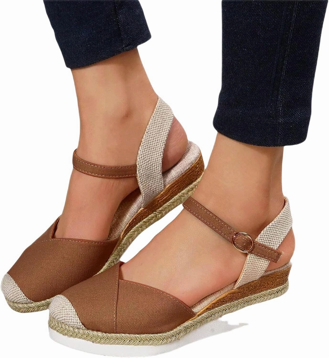Orthopedic Shoes for Women Closed Toe Platform Heels Sandals Summer Dressy Flats Ankle Strap Espadrilles Wedge Sandal Adjustable Buckle Flat Shoe Boho Beach Slippers Comfortable Walking Outdoor Shoe Adizero Ubersonic 4 Tennis Shoes