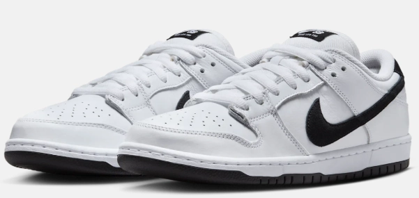 Nike SB - Dunk Low Pro Shoes | White Black White Cool Tennis Shoes Nike