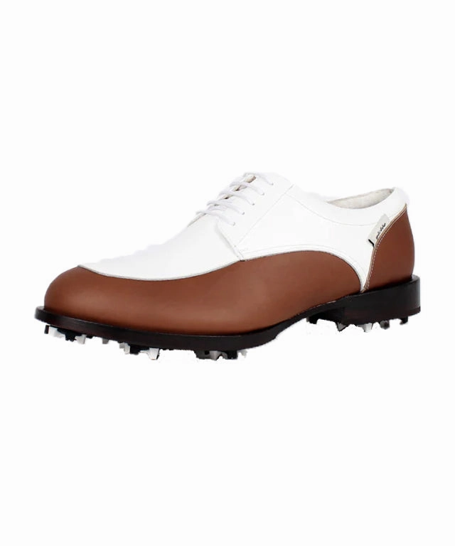 Giclee Unisex Oldies Goodies Premium Leather Golf Shoes - Brown Phantom Golf