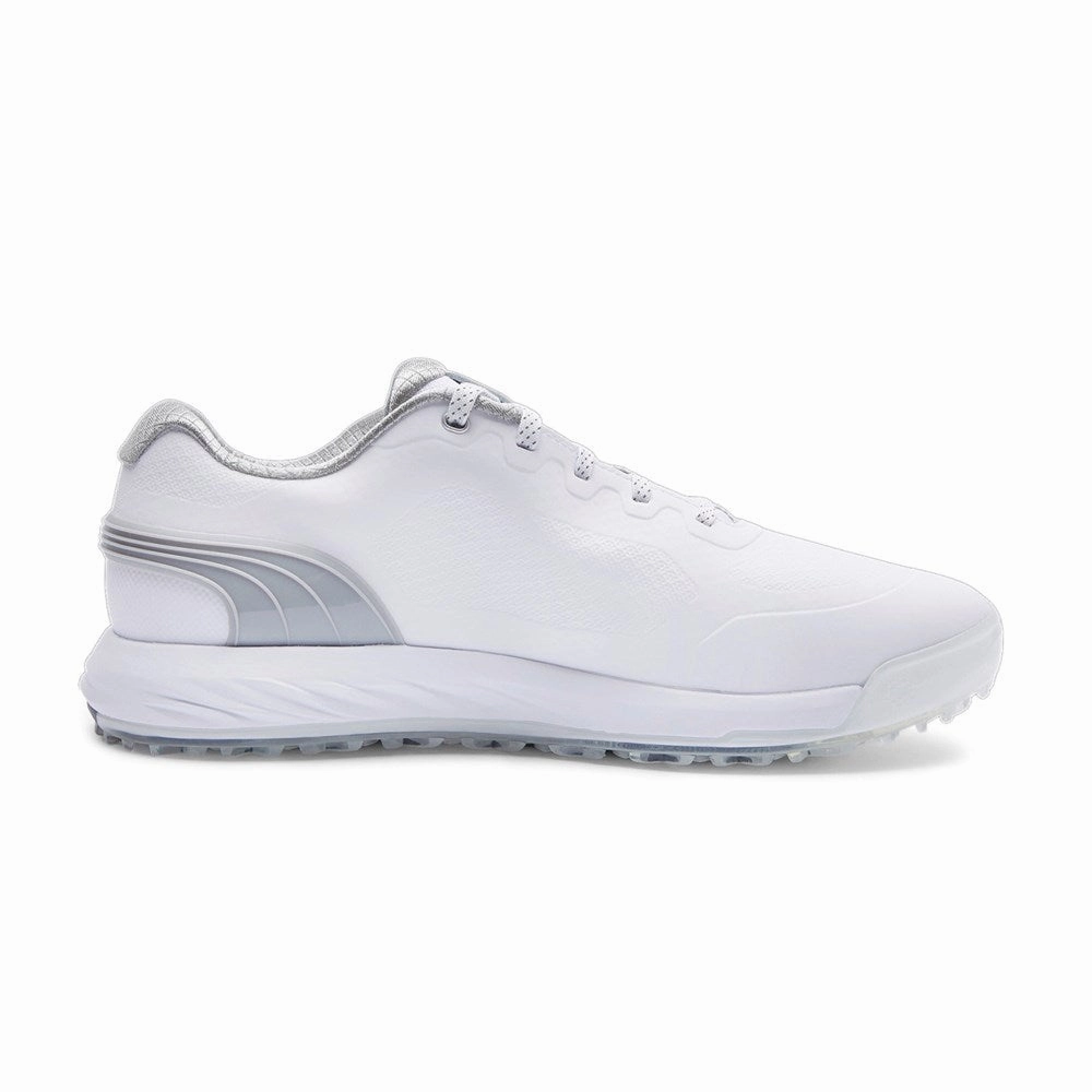 Puma Alphacat Nitro Golf Shoes - White/Light Grey/Puma Silver Puma No Lace Running Shoes