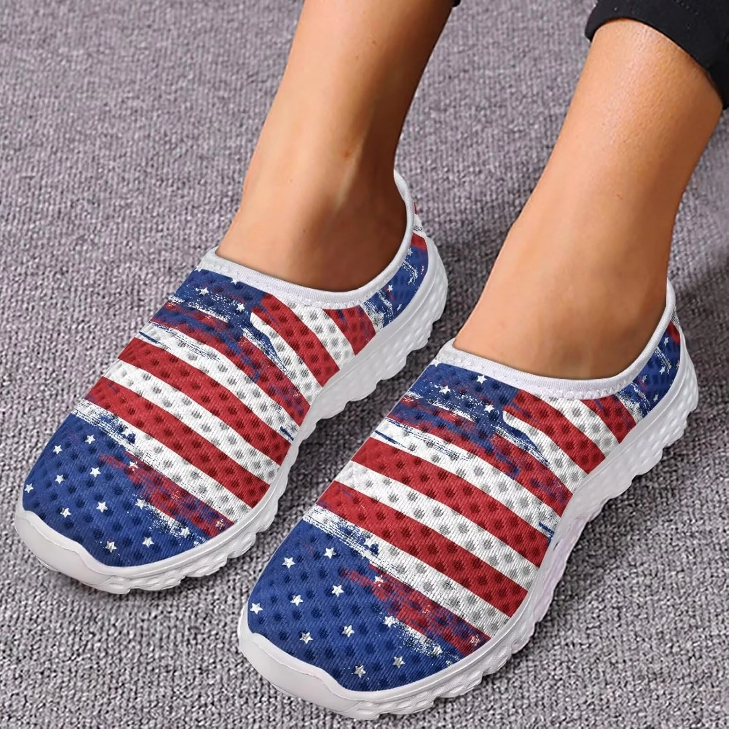 KEIAHUAN Trendy Running Shoes for Women Sneakers, Casual Lightweight Training Shoes Non-Slip Athletic Tennis Shoes Wave Badminton Shoes