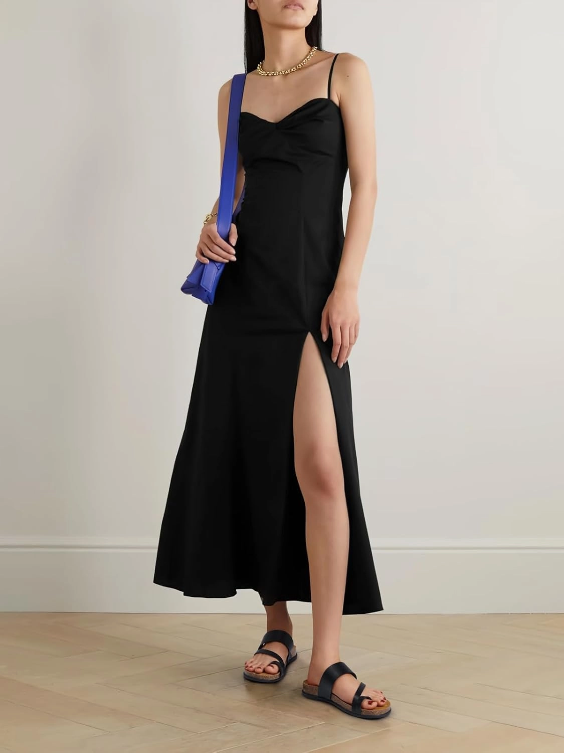 TEMOFON Women Summer Flip Flops: Genuine Leather Sandals, Cork Footbed, Comfortable Arch Support, Black/White/Brown/Nude Thong Sandals Size 5-11 Solay Thong Flip Flops