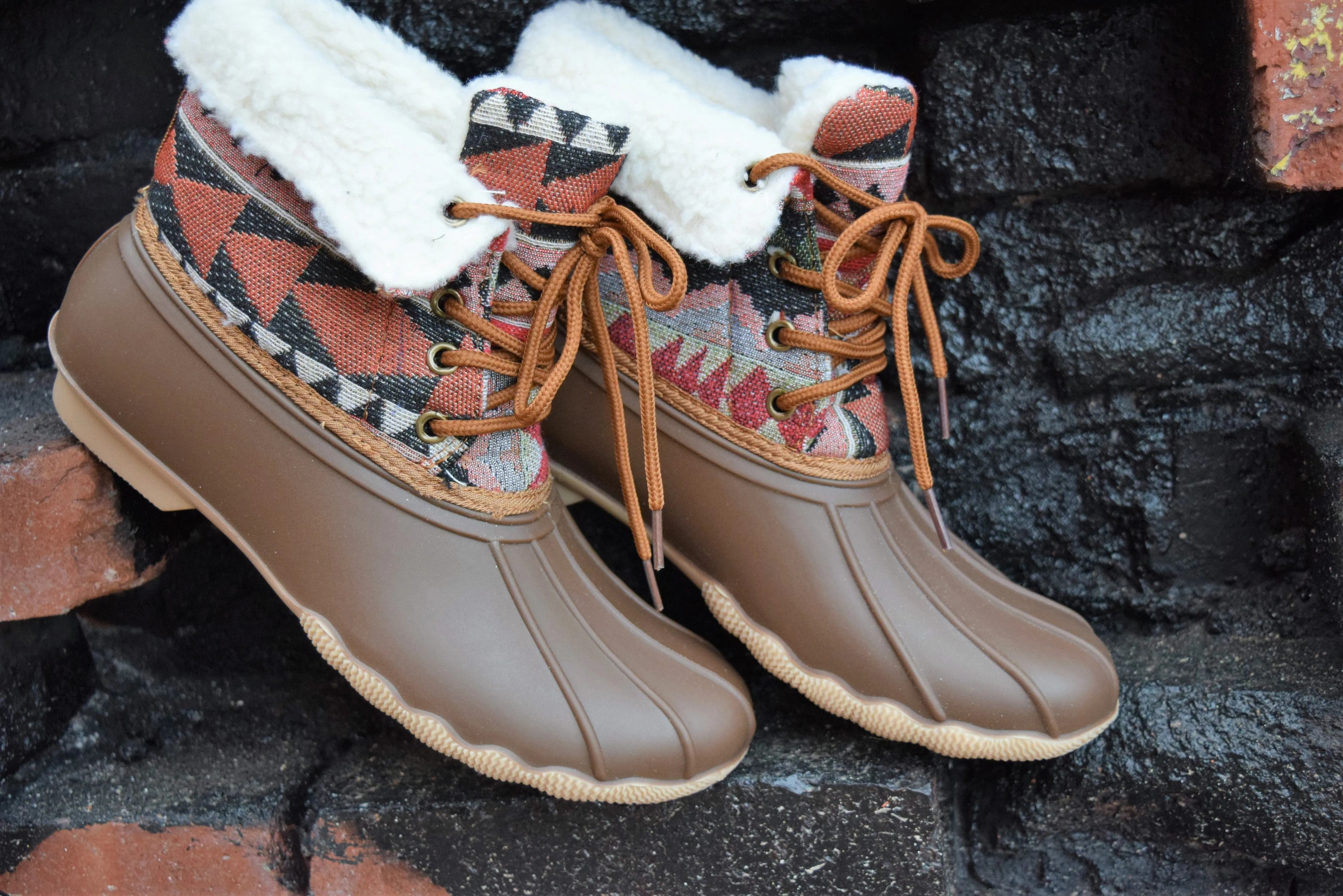 Waterproof Walking Snow Boots The Slush Tan Aztec Rain/Snow Boot