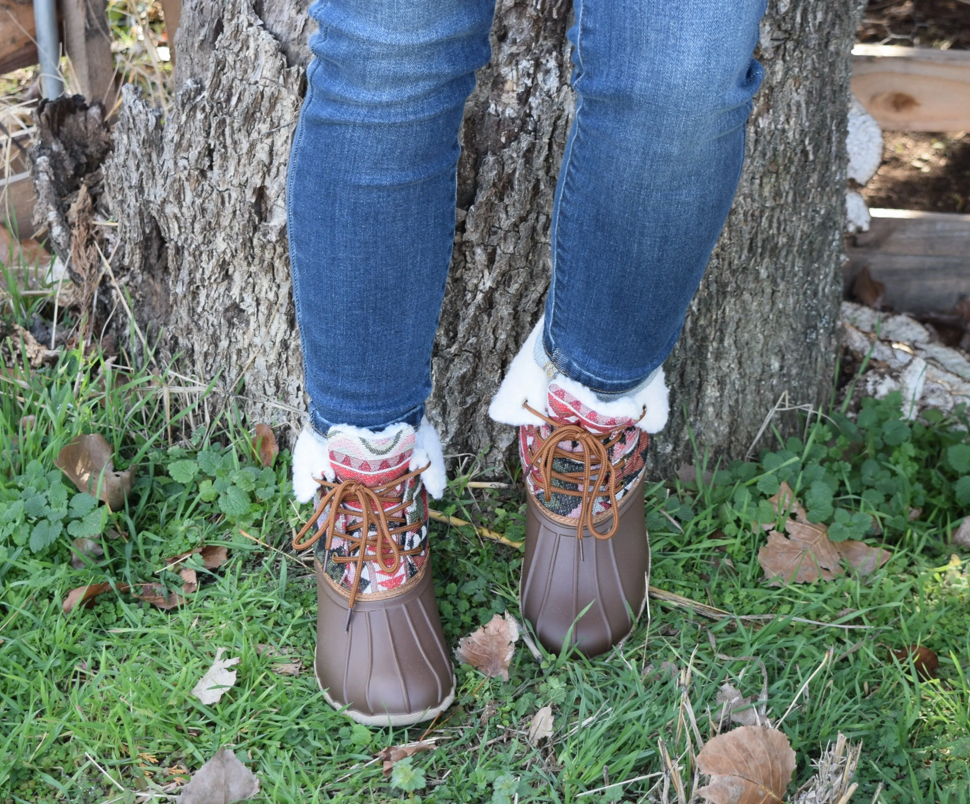 The Slush Tan Aztec Rain/Snow Boot Snow Boots With Cleats
