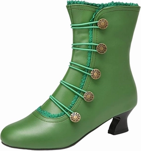 The Day 2024 Deals Work Boots Women's Non-Slip Halloween Combat Boots Lace-Up Platform Block Heeled Winter Fall Booties Footwear Combat Boots Fur Inside