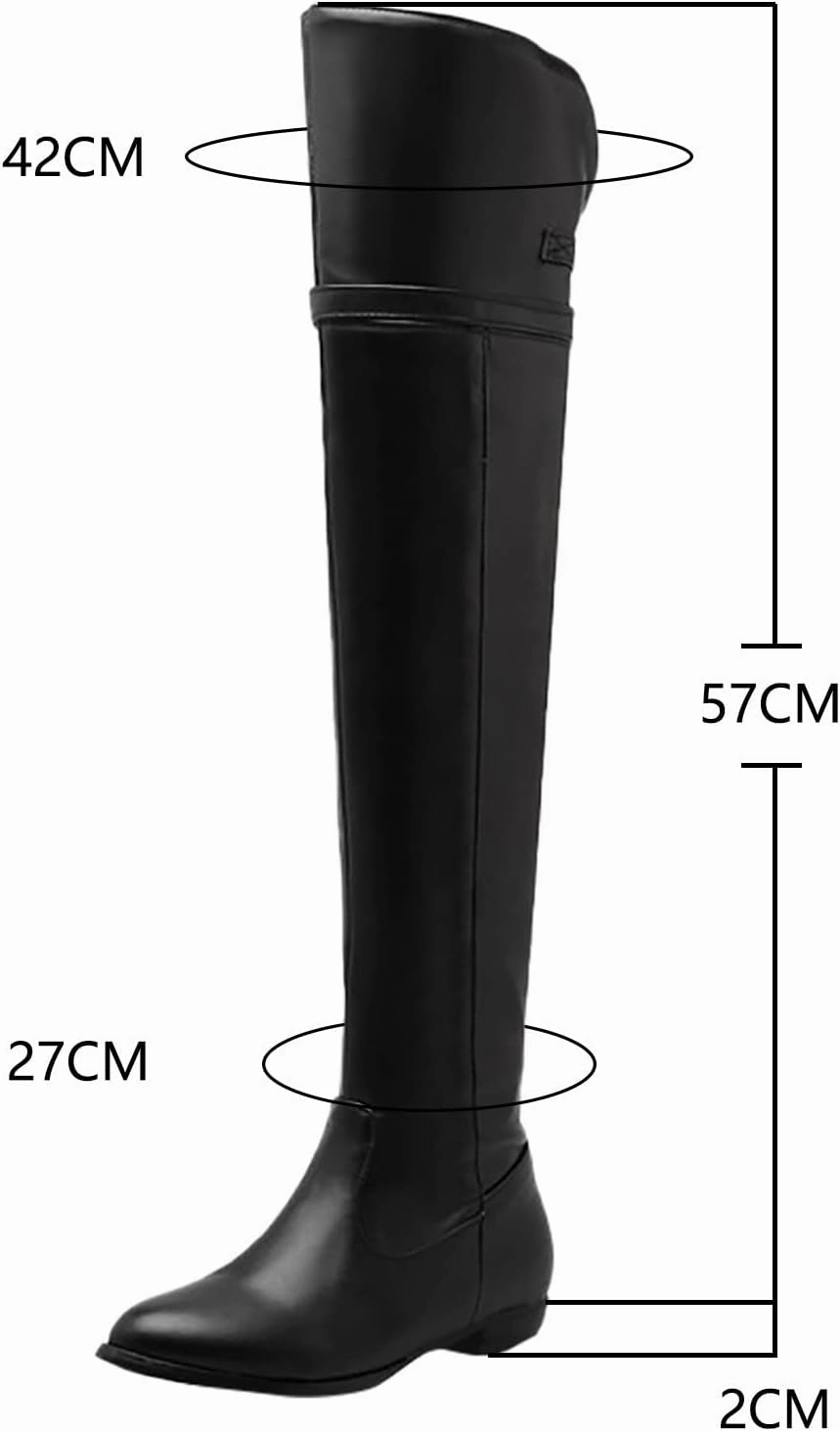 Thigh High Boots for Women Over the Knee Boots Women's Solid Color Side Zipper Knee High Boots Flat Bottom Shoes Oxblood Knee High Leather Boots