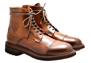 Boots Made In England Toe cap derby Boot  | dark tan  | calf | wide fit