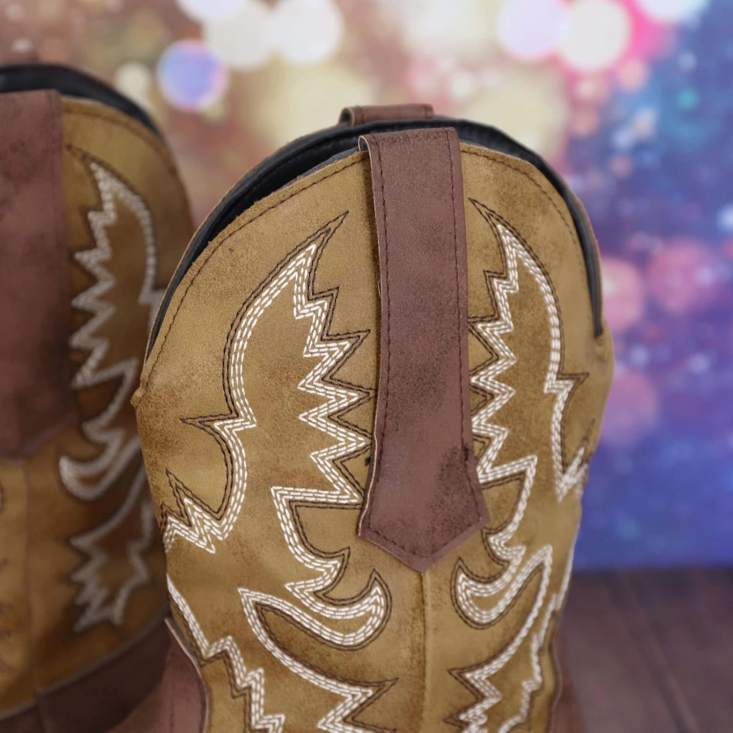 Winter Boots For Women Slip-On Western Cowboy Boots Round Toe Low-Heeled Cowgirl Mid-Calf Short Suede Boots Officer Combat Boots