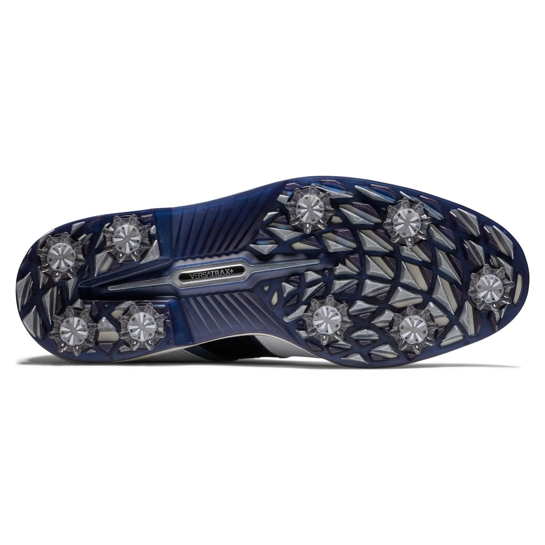 DJ Premiere Cleated Golf Shoe White/Navy Leather Golf Shoe Bag Lightweight Golf