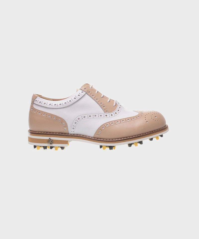 Golf Athletic Shoes ALL CLASSIC Golf Noble Wingtip Classic Golf Shoes - Beige