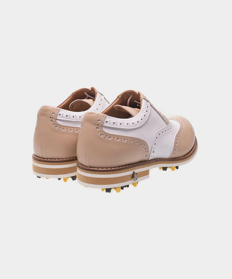 Golf Shoes For Walking ALL CLASSIC Golf Noble Wingtip Classic Golf Shoes - Beige