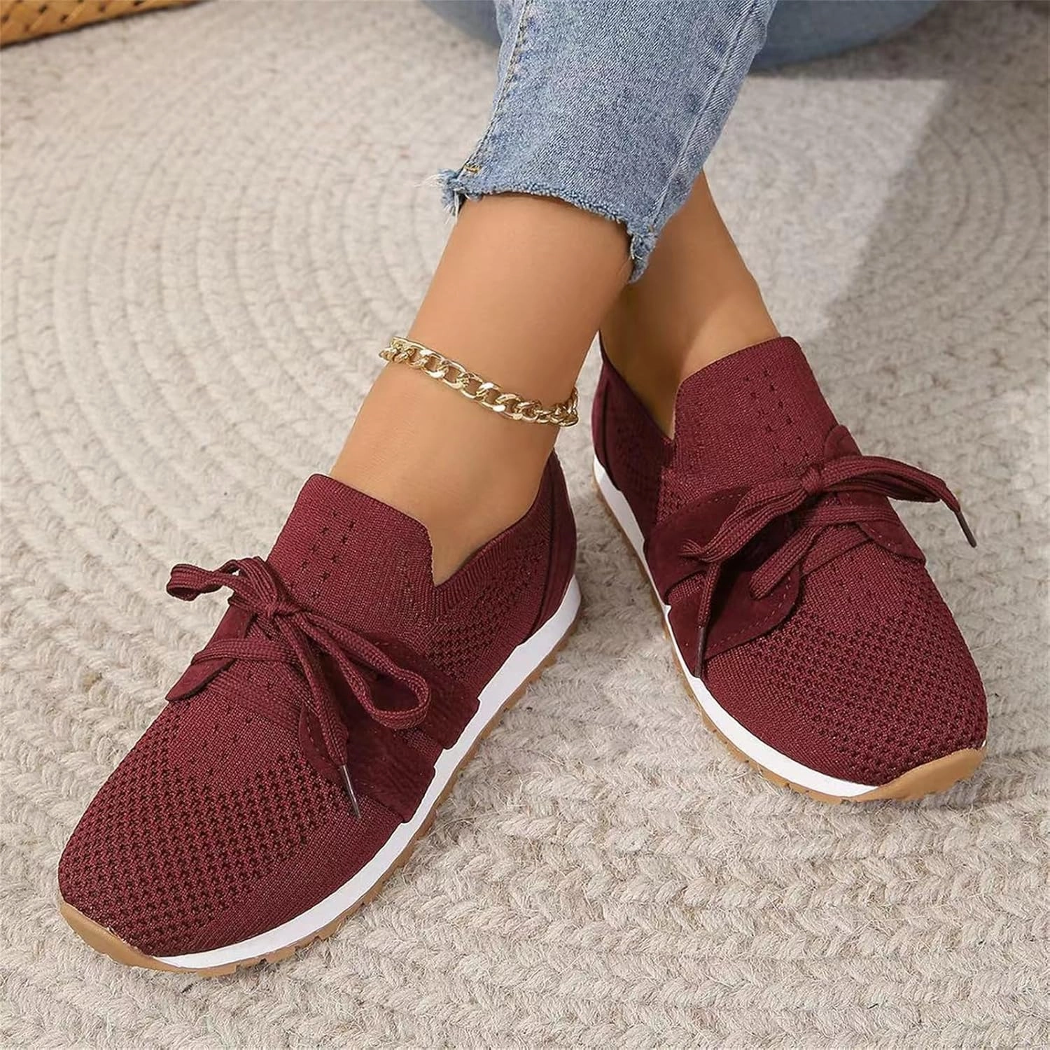 Gold Slip On Slip On Sneakers Women Arch Support Running Shoes Non Slip Walking Shoes Lightweight Fashion Gym Workout Tennis Shoes