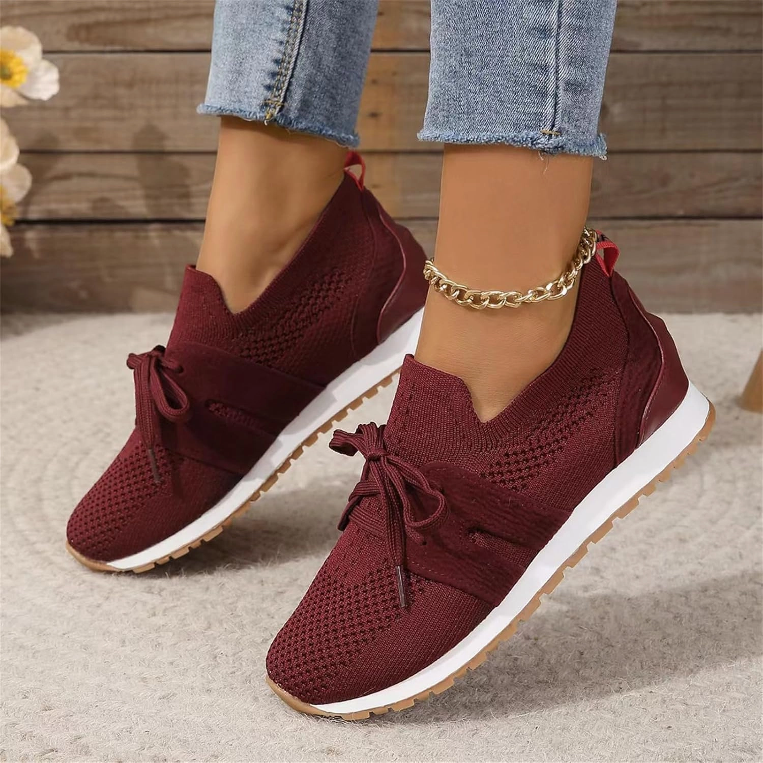 Alison Espadrille Slip-on Slip On Sneakers Women Arch Support Running Shoes Non Slip Walking Shoes Lightweight Fashion Gym Workout Tennis Shoes