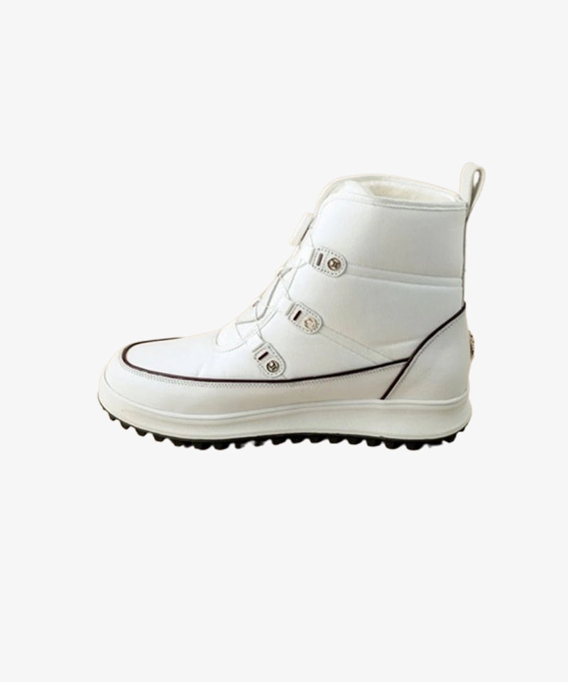 GFJ Golf Women's White Ankle Boots - White Sandbaggers Golf